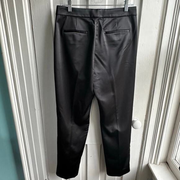 J Crew Collection Kate Straight Leg Pants in Structured Satin Black NWT - Picture 6 of 10